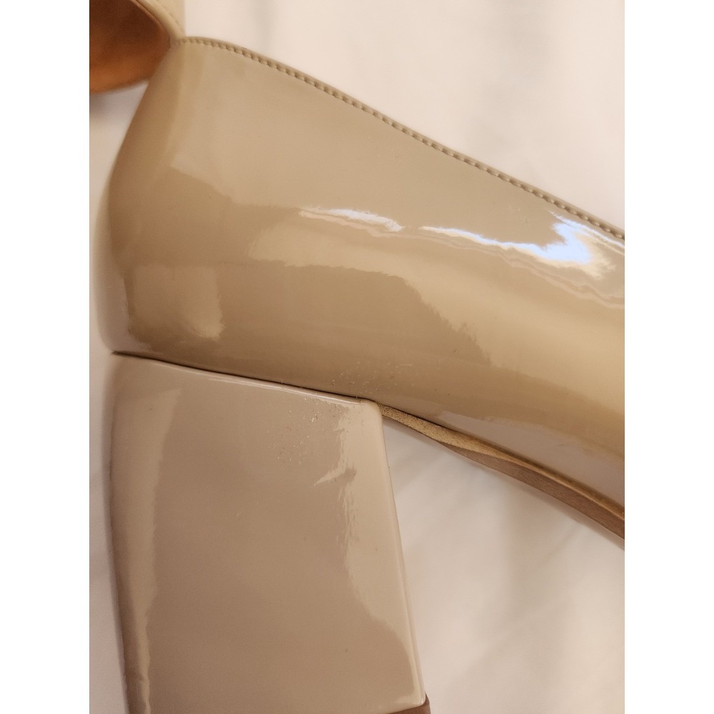 Sezane Paula Babies Mary Jane Nude Patent Leather Block Heel Pumps Size 39 US 8 - Picture 13 of 13